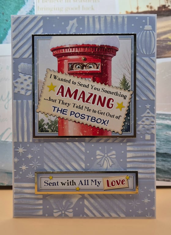 Amazing Christmas Postbox Funny Handmade Christmas Card