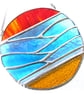 Sea Ring Suncatcher Stained Glass Handmade Beach Seaside Sunset 004 - Image 3