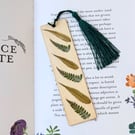 Pressed Foliage Wooden Bookmark With Real Ferns