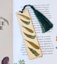 Pressed Foliage Wooden Bookmark With Real Ferns