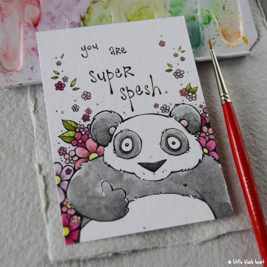 spesh panda - original aceo