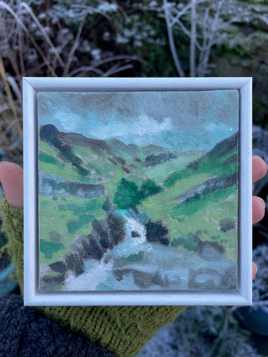 Small Framed Oil Painting on Linen, Borrowdale, Lake District