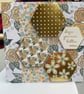 Floral honeycomb patchwork get well soon card - Image 1