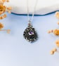 Recycled Silver Mandala Teardrop Pendant - Image 3