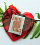 Handmade Glass Hanging Red Love Heart- King or Queen Of Hearts or Diamonds  - Image 7