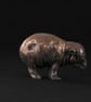 Foundry Bronze Baby Hippo Animal Statue Small Bronze Metal Sculpture Gift - Image 6