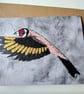 Goldfinch Embroidered Portrait Greetings Card - Image 1