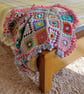 Crochet Granny Square Blanket Throw 'Happy Scrappy' - Image 3