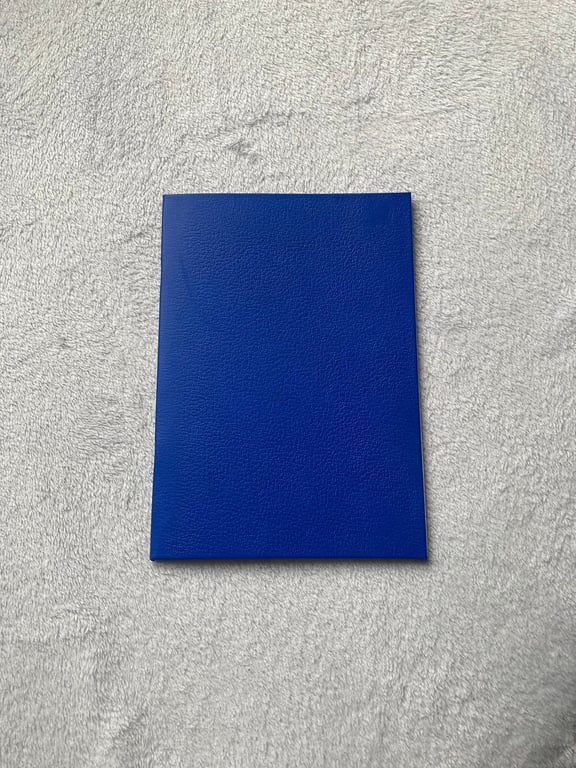 B5: Softcover Pebble Textured Royal Blue coloured leather bound lined Journal