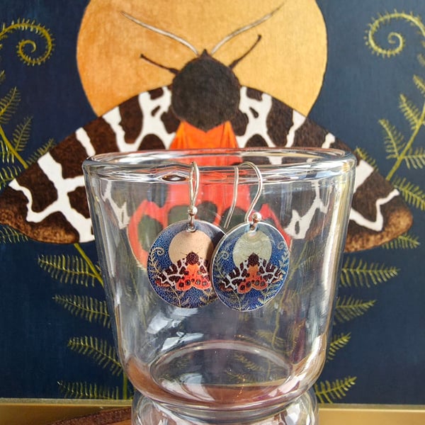 Dark Teal Garden Tiger Moth Aluminium Dinky Drops