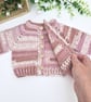Handmade Baby Cardigan - Newborn to 1-2 Years - Crochet in Pinks - Image 2
