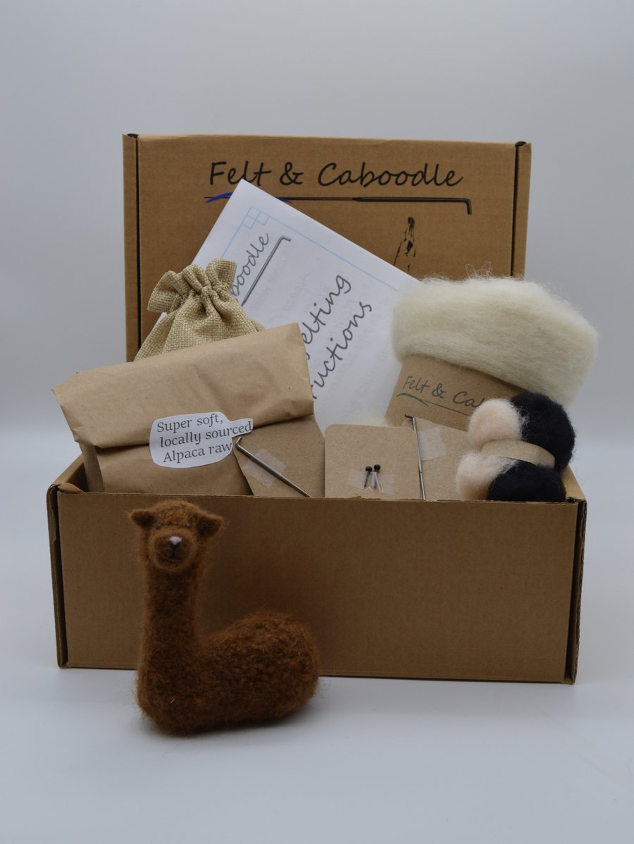 Alpaca needle felting kit - Folksy