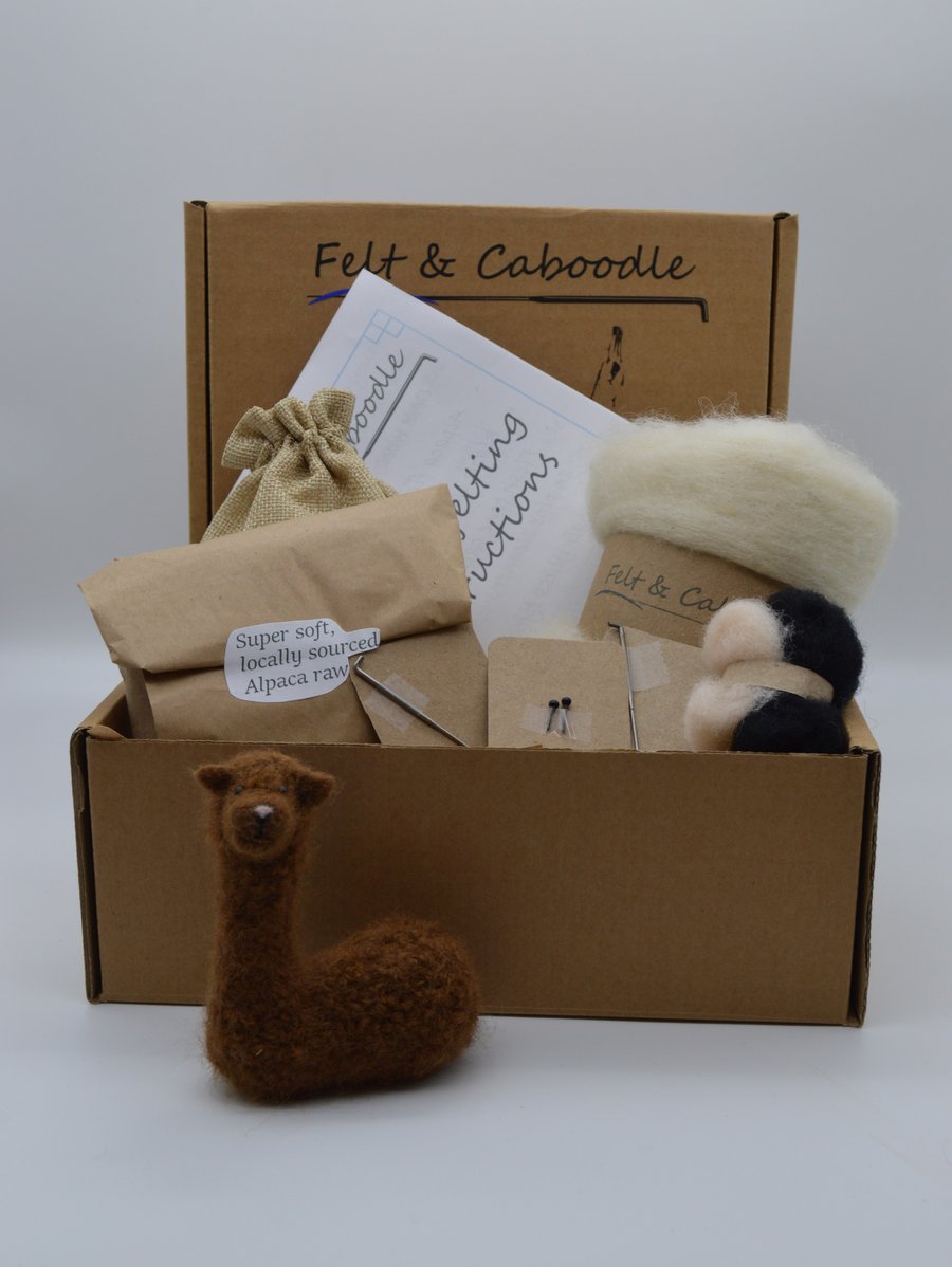 Alpaca needle felting kit