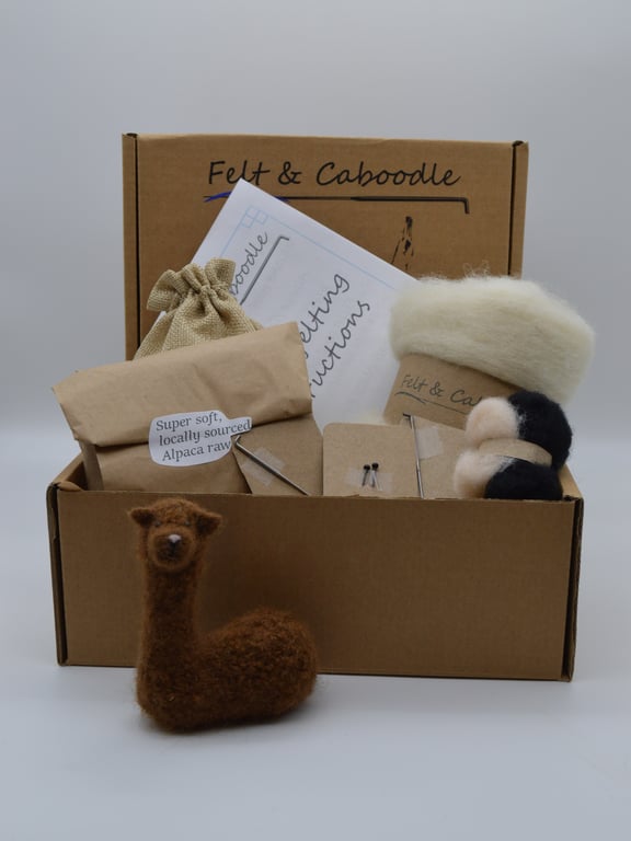 Alpaca needle felting kit