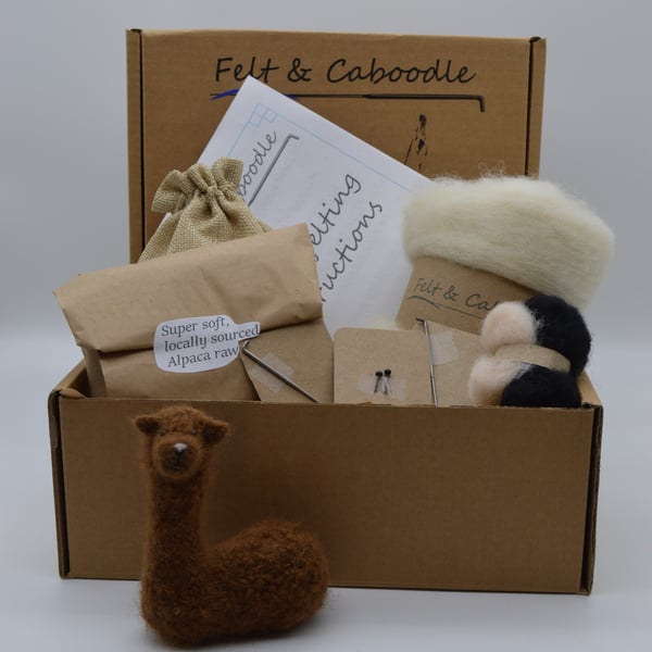 Alpaca needle felting kit