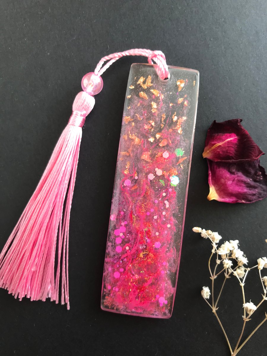 Handmade Hand Painted Ethereal Fairyland Bookmark