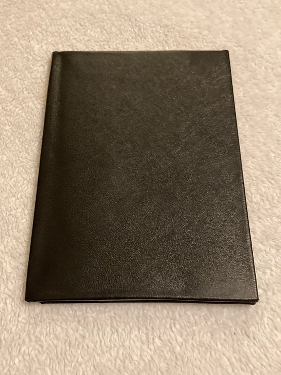 Fill In the Date - Weekly Planner - Black Leather bound A6(ish) sized calendar