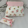 Perfectly Imperfect - Floral Pleated Cosmetic Bag Make up Bag with Tissue Holder