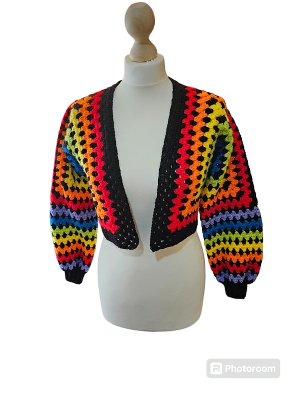 Crochet cropped cardigan