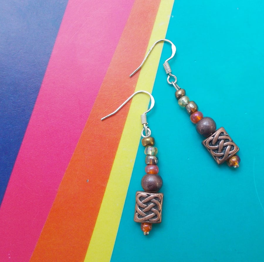 Very Autumnal Beaded Earrings