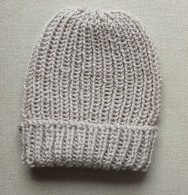 HAND KNIT Calico Beanie Hat