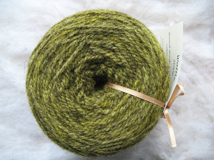 Hand-dyed Pure Jacob Double Knitting Wool Wattle 100g