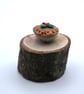 small glass christmas mince pie keepsake