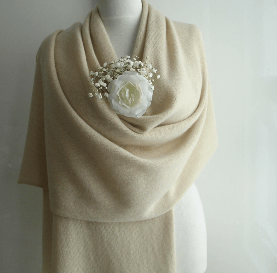 Bridal Wrap knitted lambswool