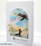 Birthday card- fox, daisy, sunset, textured - Image 3