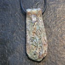 Rustic, boho wearable art pendant
