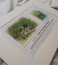 Original hand painted watercolour print of Clapham Woods with a short story. - Image 4