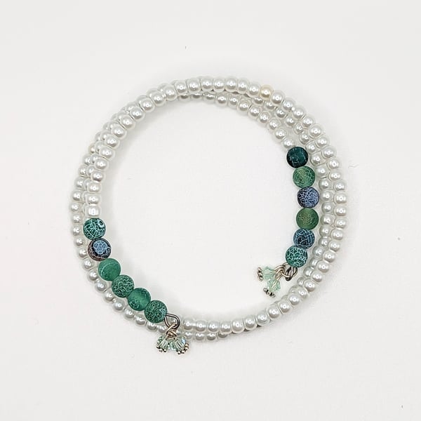 Agate wrap bracelet