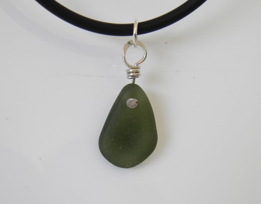 Green Sea Glass Choker