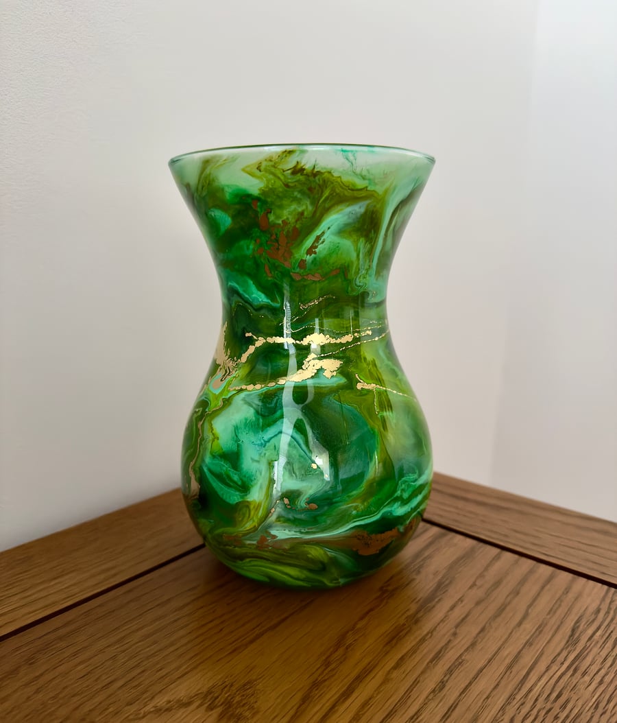 Abstract Resin-Glass Vase