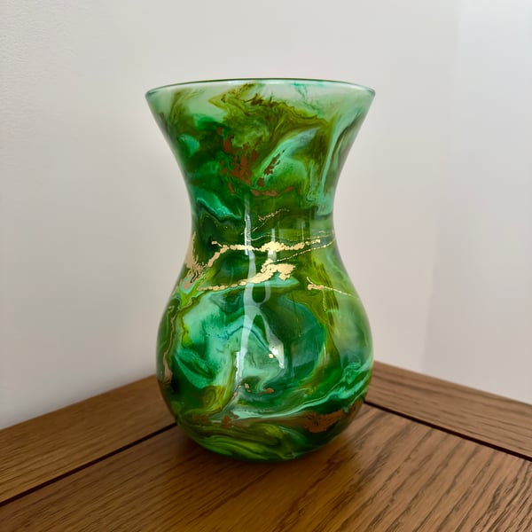 Abstract Resin-Glass Vase