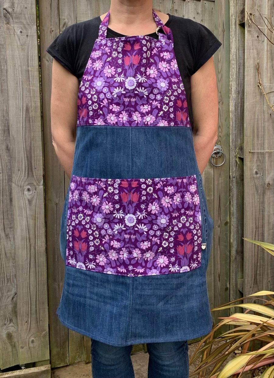 Daisy Chain and reclaimed denim apron