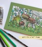 A little group of mushrooms, original artwork, fungi wall art - Image 3