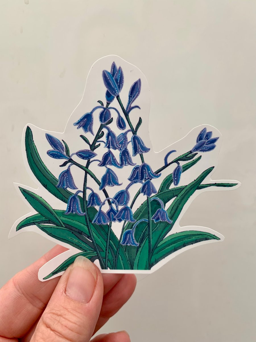 Stickers. Bluebells. Flower. Handmade. Vinyl. - Folksy