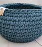 Handmade Crochet Basket: Large Cotton Cord Storage Bowl