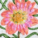 Hand Felted Everlasting Daisy Textile Artwork 
