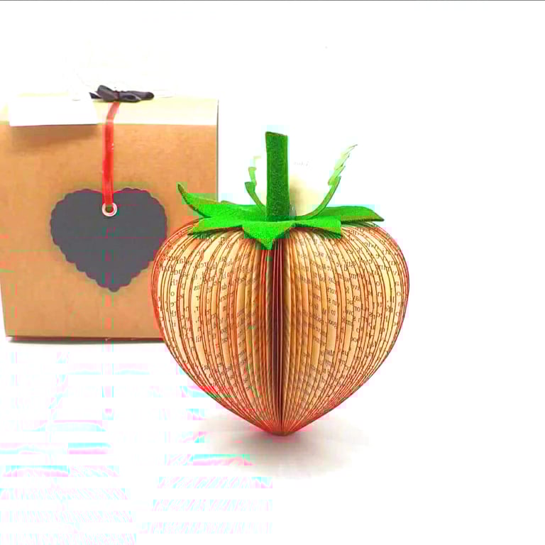 Personalised Strawberry Gift made from a book
