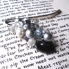 Bookmark with Silver Sparkle Bead Cluster - Gift for Her - Valentines