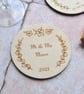 Personalised Wooden Anniversary Coaster