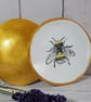 Clay Trinket Ring Dish - Bee Embossed Hand-painted