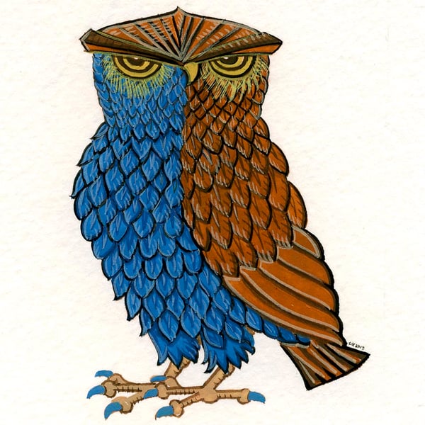Owl birthday card printed birthday card