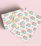 2nd Anniversary Wrapping Paper, Cute Cotton Bobbins Holding Hands, Cotton 