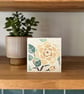 Mosaic Floral Art - Rose Mosaic Wall Plaque in Yellows - Image 4