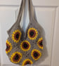 Sunflower Crochet bag, granny square bag - Image 2