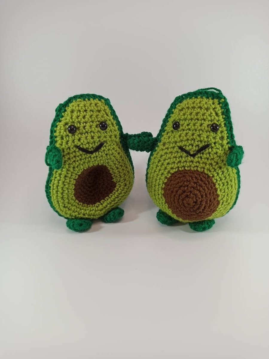 Cuddling avocados soft toy, cuddly plush gift stuffed stuffies plushies food gam