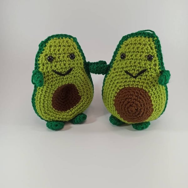 Cuddling avocados soft toy, cuddly plush gift stuffed stuffies plushies food gam